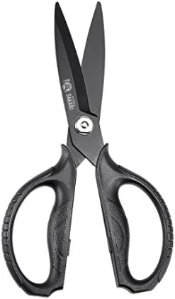 Japanese Kitchen Scissors All Purpose, Black Titanium Plated Heavy Duty Kitchen Scissors, Multipurpose Cooking And Herb Scissors, Micro Serrated -KitchenAid Shop 31qjhyRpujL. AC