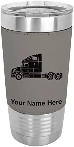 20oz Vacuum Insulated Tumbler Mug, Truck Cab, Personalized Engraving Included (Faux Leather, Black) 13 20oz Vacuum Insulated Tumbler Mug, Truck Cab, Personalized Engraving Included (Faux Leather, Black) - Image 11