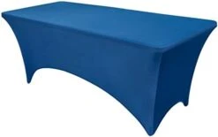 Fitted Tablecloth Grey Table Clothes For 5 Foot Rectangle Tables - Elastic Spandex Massage Bed Table Cover, Stretch Wrinkle Free Table Covers For Party, Wedding, Birthday, Banquet, Vendor -KitchenAid Shop 31rpPzO2XmL. AC