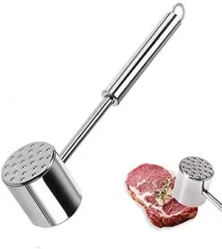 Zeerkeer Meat Tenderizer Hammer Tool Stainless Steel Dual-Sided Meat Mallet For Tenderizing Flattening Steak, Beef, Chicken, Pork And Poultry-Dishwasher Safe -KitchenAid Shop 31s5gYOwVBS. AC