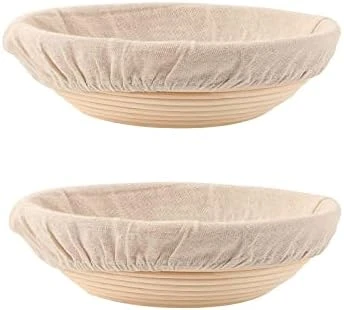 Bread Proofing Baskets Set Of 2 8.5 Inch Round Dough Proofing Bowls W/Liners Perfect For Home Sourdough Bakers Baking 9 Bread Proofing Baskets Set Of 2 8.5 Inch Round Dough Proofing Bowls W/Liners Perfect For Home Sourdough Bakers Baking - Image 7