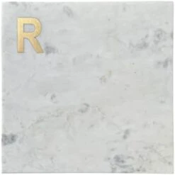 Monogram Marble Cheese Board, Hand Crafted Marble Cutting Board From White Marble Slab, Personalized Charcuterie Board With Brass Initial, Great Wedding Or House Warming Gifts, Letter S -KitchenAid Shop 31sHwih50aL. AC