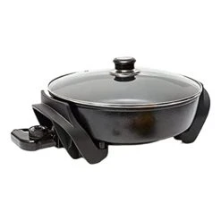 Nstick Extra Deep Electric Skillet - With Lid With Steam Vent (12 Inch)
