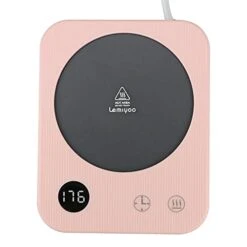 Coffee Mug Warmer,Cup Warmer Plate For Desk,Auto Shut Off,Smart Beverage Electric Candle Warmer For Coffee,Tea,Gifts For Parents, Family, Friends, Christmas (Pink)