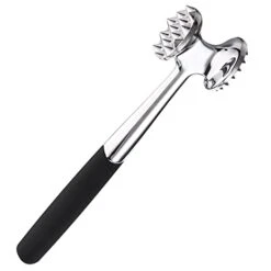 Meat Tenderizer Hammer Mallet Tool For Pounding Beef, Steak, Chicken, Pork, Stainless Steel Double-sided Meat Hammer Kitchen Tool (Silver)