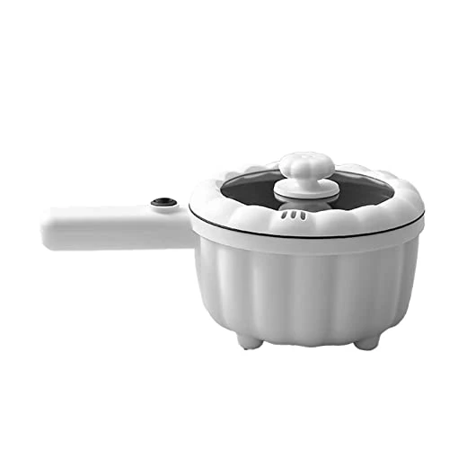 Electric Hot Pot, Mini Electric Stove Nonstick Two Gears Versatile Fire Plastic Ceramic Long Handle For Office (White) 3 Electric Hot Pot, Mini Electric Stove Nonstick Two Gears Versatile Fire Plastic Ceramic Long Handle For Office (White)