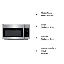 FRIGIDAIRE RIGIDAIRE FFMV1846VS 30" Stainless Steel Over The Range Microwave With 1.8 Cu. Ft. Capacity, 1000 Cooking Watts, Child Lock And 300 CFM