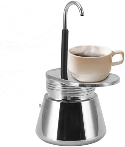 2 Cup Stovetop Espresso Maker, Moka Pot Coffee Maker Classic Italian Coffee Maker Espresso Maker Stovetop 2 Cup 100ML Double Head Stainless Steel, DIY Conduit Coffee Pot 8 2 Cup Stovetop Espresso Maker, Moka Pot Coffee Maker Classic Italian Coffee Maker Espresso Maker Stovetop 2 Cup 100ML Double Head Stainless Steel, DIY Conduit Coffee Pot - Image 6