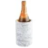 MDesign Single Bottle Wine Chiller - Ice Bucket Cooler For Kitchen, Bar, Party Decor - Holds Cold Wine, Champagne, Beer, Ready-to-Drink Cocktail Utensils, Serving Tongs - White Marble -KitchenAid Shop 31tc5JXCj0L
