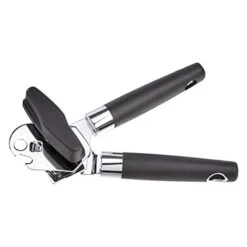 Amazon Basics Can Opener, Black Soft Grip Handle