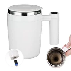 HPX Magnetic Stirring Coffee Mug: Electric Automatic Stirring Cup Rechargeable Electric Mixing Mug Auto Magnetic Mixing Cup Portable Magnetic Stirring Coffee Mug, For Coffee Milk Tea