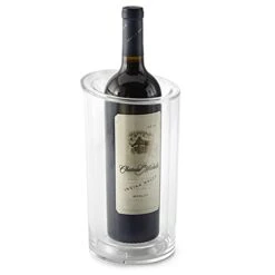 Huang Acrylic Clear Acrylic Double Wall Wine Bucket Or Champagne Chiller For Parties Or Dinner, Keep Wine Cold, Iceless Wine Cooler, Ideal Gift For Wine Lovers