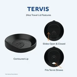 Tervis Made In USA Double Walled Fiesta Insulated Tumbler Cup Keeps Drinks Cold & Hot, 24oz, Lapis Calypso -KitchenAid Shop 31v0y7GncjL 6