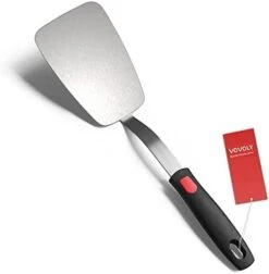 Stainless Steel Flexible Spatula Turner, VOVOLY Thin Metal Spatula For Cast Iron Skillet, Thin Blade And Heat Resistant Silicone Handle, Great For Egg, Cookie, Meat, Crep, Medium -KitchenAid Shop 31v5mxUkCL. AC