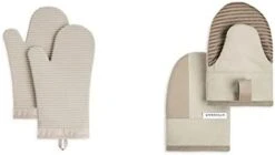 KitchenAid Ribbed Soft Silicone Oven Mitt Set, 7"x13", Milkshake 2 Count -KitchenAid Shop 31v7qiaEcOL. AC