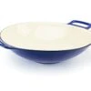 Broil King 69710 Cast Iron Wok, 14", Blue And Ivory