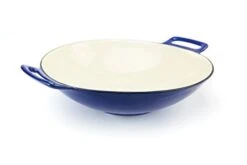 Broil King 69710 Cast Iron Wok, 14", Blue And Ivory