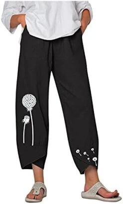 Kingspinner Capri Pants For Women Plus Size Women's Linen Cropped Pants Casual Elastic Waist Trousers 30 Kingspinner Capri Pants For Women Plus Size Women's Linen Cropped Pants Casual Elastic Waist Trousers -KitchenAid Shop 31vb5Qn OS. AC