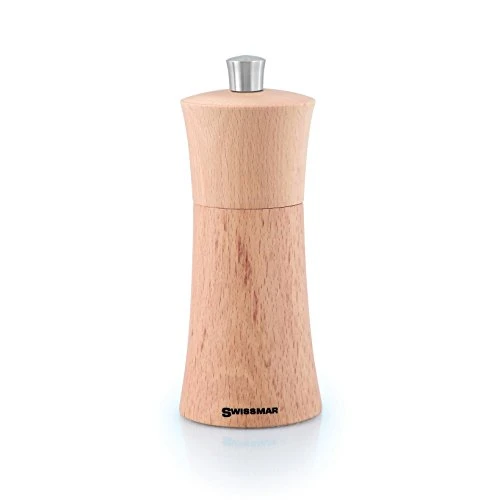 Torre Natural Beechwood Salt Mill, 15cm/6", 3 Torre Natural Beechwood Salt Mill, 15cm/6",