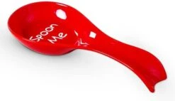 Ceramic Spoon Rest For Stove Top - Large Spoon Holder For Kitchen Counter Top, Heat-Resistant Cooking Utensil Rest, Cute Coffee Spoon Rest, Modern Farmhouse Kitchen Decor, Red -KitchenAid Shop 31wRGio1lHL. AC