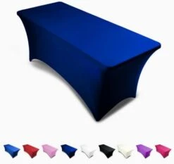 Black 6ft Tablecloth Rectangular Spandex Linen - Table Cloth Fitted Cover For 6 Foot Folding Table, Wedding Linens Banquet Cloths Rectangle Covers -KitchenAid Shop 31wZQBtuDwL. AC