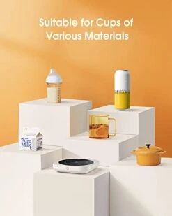 DOWILLDO Coffee Mug Warmers For Desk With 3 Temperature Settings, Smart Coffee Warmer Plate For Heating Milk, Tea And Hot Chocolate (White1) -KitchenAid Shop 31wh2c8vtqL