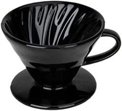 Ceramic Dripper, Pour-Over Coffee Maker With Spiral Ridge Walls, Loose-Leaf Tea Brewer For Office Breakroom, Kitchen, 1-2 Cups, Red -KitchenAid Shop 31wz2Ts5RSS. AC