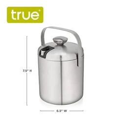 True Stainless Steel Ice Bucket With Tongs, Double Walled Insulated Bar Essential With Built-In Tong Holder Lid 15 True Stainless Steel Ice Bucket With Tongs, Double Walled Insulated Bar Essential With Built-In Tong Holder Lid -KitchenAid Shop 31x19rfTUIS