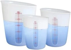 Silicone Measuring Cups Flexible Measure Cups For Epoxy Resin Butter, Chocolate Mixing Plaster Stir Squeeze Pour Baking Cup BPA Free 500 ML + 250 ML (2 PCS) -KitchenAid Shop 31x2rz OyeL. AC