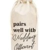Wedding Officiant Wine Bag - Burlap Wine Bottle Cover Gift Bag For Officiant Proposal, Pastor Gift, Wedding Officiant, Wedding Host, Wedding Moderator - 1 Pc Wine Bag(C18)