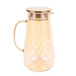 54Oz Glass Pitcher With Lid Iced Tea Pitcher Water Jug Hot Cold Water Ice Tea Wine Coffee Milk And Beverage Carafe
