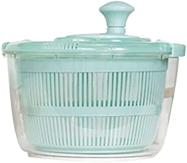 Salad Spinner 5L Multiuse Lettuce Spinner Collapsible Spinning Colander Vegetable Dryer Fruit Washer Vegetable Colanders Strainers Draining System For Household Kitchen 9 Salad Spinner 5L Multiuse Lettuce Spinner Collapsible Spinning Colander Vegetable Dryer Fruit Washer Vegetable Colanders Strainers Draining System For Household Kitchen - Image 7