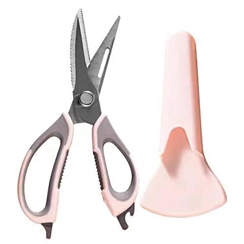 Kitchen Shears Ultra Sharp Stainless Steel Multi-functional Stainless Steel Kitchen Detachable Scissors ,Heavy Duty Meat Scissors, Food Scissors For Chicken, Poultry, Fish, Herbs (Pink) 3 Kitchen Shears Ultra Sharp Stainless Steel Multi-functional Stainless Steel Kitchen Detachable Scissors ,Heavy Duty Meat Scissors, Food Scissors For Chicken, Poultry, Fish, Herbs (Pink)