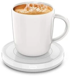 Smart Coffee Set Auto On/Off Gravity-Induction Mug Office Desk Use, Candle Wax Cup Warmer Heating Plate (Up To 131F/55C), 14oz (Purple Set) -KitchenAid Shop 31y1zGtNloL. AC