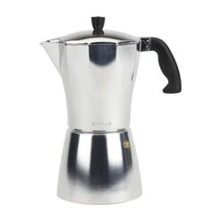Koffe 12-Cup Aluminum Stovetop Moka Pot Espresso Maker, Silver