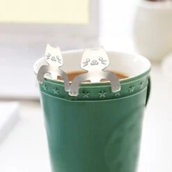 Cute Cat Spoon Short Handle Spoons Flatware Coffee Drinking Tools Kitchen Gadge Place Mats For Dining Table Set -KitchenAid Shop 31y3W9RB2mL