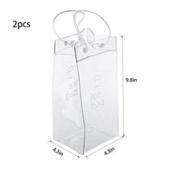 Wine Ice Bag Beer Cooler Bag,Portable Collapsible Clear Ice Wine Bag Pouch Cooler Bag With Handle For Party,Outdoor,Champagne,Cold Beer,White Wine -KitchenAid Shop 31y536DryRL