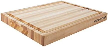 Large Wood Cutting Board From North American Maple - 20x16x1.5 Inches - A Reversible Butcher Block That Comes With Juice Groove For Cutting Meat And Juicy Veggies Easily - Large Chopping Board - Maple 12 Large Wood Cutting Board From North American Maple - 20x16x1.5 Inches - A Reversible Butcher Block That Comes With Juice Groove For Cutting Meat And Juicy Veggies Easily - Large Chopping Board - Maple - Image 10