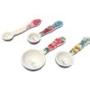 Vintage Floral Ceramic Measuring Spoons