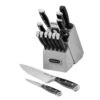 Cuisinart Classic Forged Triple Rivet, 15-Piece Knife Set With Block, Superior High-Carbon Stainless Steel Blades For Precision And Accuracy, (Black/Gray) -KitchenAid Shop 31yQRfFX7oL