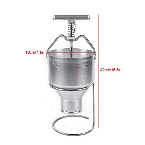 Doughnut Dispenser, 5L Manual Donut Depositor Food-Grade Aluminum Donut Maker Dropper Adjustable Thicknesses Mini Donut Press With Stand Donut Batter Dispenser For Restaurant And Kitchen 7 Doughnut Dispenser, 5L Manual Donut Depositor Food-Grade Aluminum Donut Maker Dropper Adjustable Thicknesses Mini Donut Press With Stand Donut Batter Dispenser For Restaurant And Kitchen - Image 5