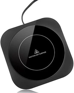 Coffee Mug Warmer For Desk Large Candle Jar Warming Plate Auto Shut Off Desktop Electric Heated Coaster For Tea Cup Teapot Chemex Pot Calentador De Tazas Para Velas Aromaticas Electrico, Black -KitchenAid Shop 31yeL9Xk7fL. AC