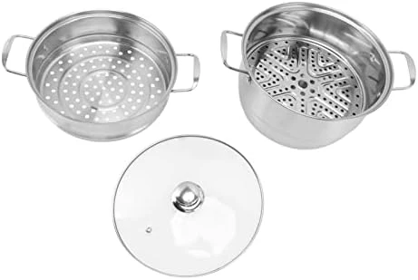 Qinlorgo Steam Pot, Thickened 304 Stainless Steel High Efficiency Stainless Steel Steaming Pot For Home For Electric Furnace For Gas Stove (Three Layers) 8 Qinlorgo Steam Pot, Thickened 304 Stainless Steel High Efficiency Stainless Steel Steaming Pot For Home For Electric Furnace For Gas Stove (Three Layers) - Image 6