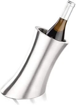 Viski Convex Wine Chiller, Double Walled Insulated Wine Bottle Holder, Stainless Steel Wine Accessory -KitchenAid Shop 31yiNzmYelS. AC