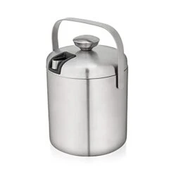 True Stainless Steel Ice Bucket With Tongs, Double Walled Insulated Bar Essential With Built-In Tong Holder Lid 19 True Stainless Steel Ice Bucket With Tongs, Double Walled Insulated Bar Essential With Built-In Tong Holder Lid -KitchenAid Shop 31yrMWppnCS