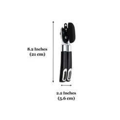 Vila Stainless Steel Cat & Dog Food Can Opener, Manual Lid Lifter, Bottle Opener, Easy To Turn Knob, Long, Comfortable Handles, Sharp Cutting Disc - Silver And Black, For Kitchen, Restaurant, Camping -KitchenAid Shop 31ysgIf1trL