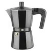 KENIA NOIR - Stovetop Espresso Coffee Maker, 6 Cups Size, Make Your Own Home Italian Coffee With This Moka Pot, Made In Black Enamelled Aluminum, Safe And Easy To Use, Cafetera, Café