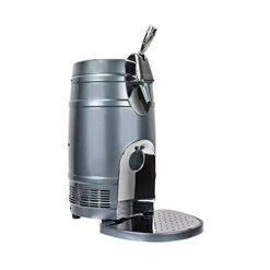 5L Mini Beer Keg Cooler With Dual Taps For Gravity Or Pressurized Top Dispensing Kegs, Includes 12V DC And 110V AC