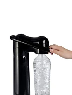 Sparkling Water And Soda Maker Seltzer Fizzy Drink Maker With 1L Re-usable BPA-free Carbonating Bottle（Without CO2 Cylinder） - Black -KitchenAid Shop 31zg9hc5WML