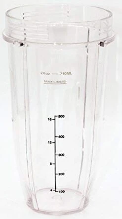 Blendin 24oz Large Tall Cup With Sip N Seal Lid Replacement Jar, Compatible With Nutri Ninja Auto IQ & Duo Blenders - Premium Blender Replacement Cups - Cup Diameter Is 4" (2 Pack) -KitchenAid Shop 31zklODcFzL